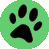 Hunde-Pfote-Icon-grün