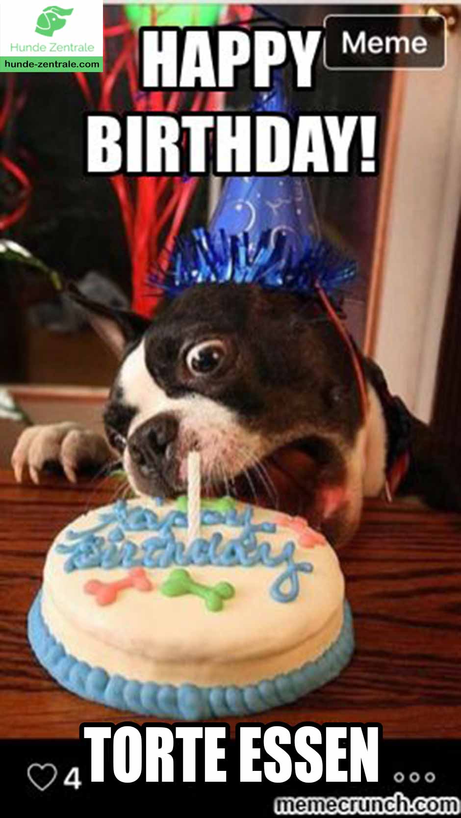 Happy-Birthday-Hundememe-torte-essen