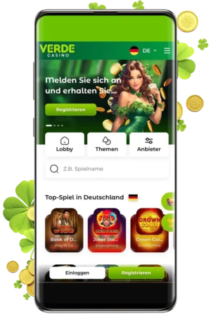 Screenshot von der offiziellen website Verde Casino