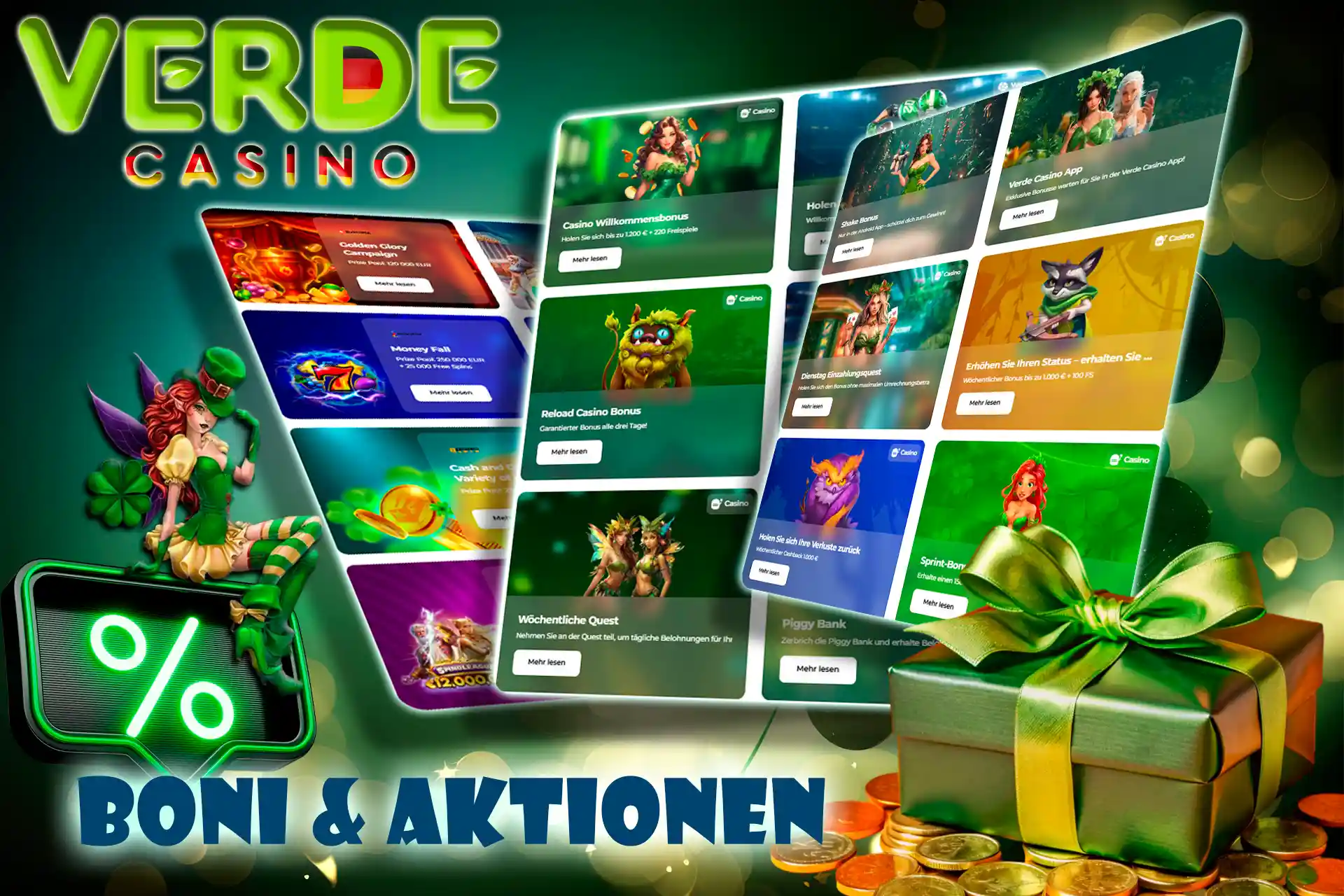 Verde Casino bietet eine Vielzahl von Boni und Aktionen.